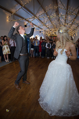 Bride and Groom Dancing